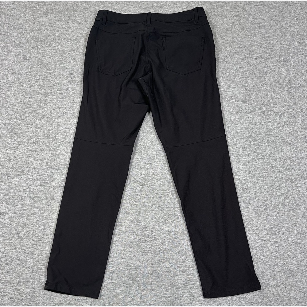 Lululemon Pants Mens 32x31 Black ABC Classic Warpstreme Business Chino City - Picture 2 of 9